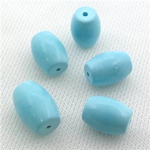 blue Sinkiang Turquoise barrel beads, approx 13x18mm