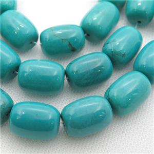 blue Sinkiang Turquoise barrel beads, approx 15-20mm