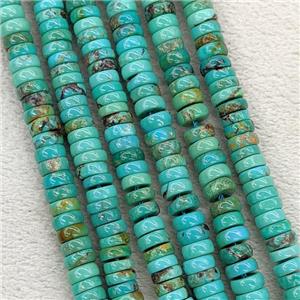 Natural Chinese Hubei Turquoise Heishi Beads Green, approx 2x6mm