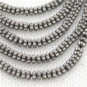 Silver Hematite Beads Flower Matte, approx 4mm