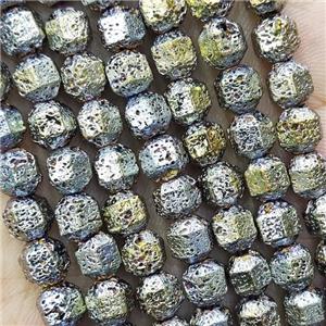 Hematite Bullet Beads Green Electroplated, approx 6x6mm