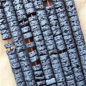 Black Hematite Heishi Beads Hollow, approx 2x4mm