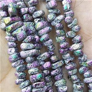 Hematite Beads Freeform Multicolor Electroplated, approx 5-8mm