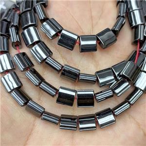 Black Hematite Square Beads, approx 10mm