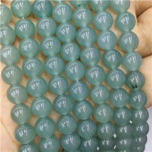 green Spong Jade Beads, round, approx 14mm dia