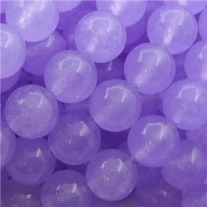 lavender Spong Jade Beads, round, approx 8mm dia