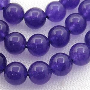 purple Spong Jade Beads, round, approx 14mm dia