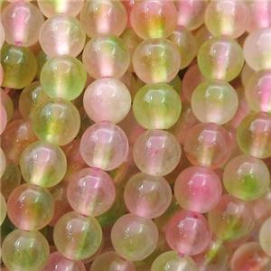 Dichromatic Spong Jade Beads, round, approx 14mm dia