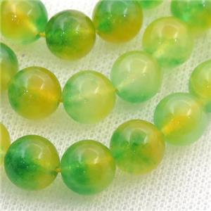 Dichromatic Spong Jade Beads, round, approx 14mm dia