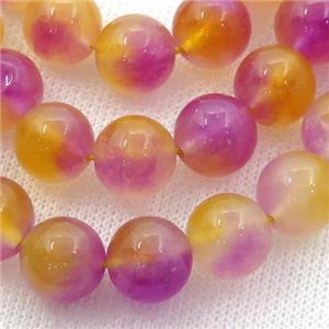 Dichromatic Spong Jade Beads, round, approx 10mm dia