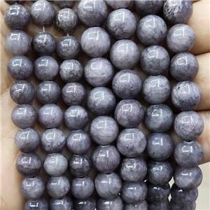 Natural Honey Jade Beads Gray Dye Smooth Round, approx 10mm dia