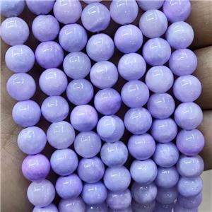 Natural Honey Jade Beads Purple Dye Smooth Round, approx 10mm dia