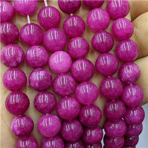 Red Spong Jade Beads Dye Smooth Round, approx 10mm dia