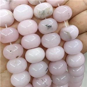 Natural Jade Beads Pink Dye Smooth Rondelle, approx 15-20mm