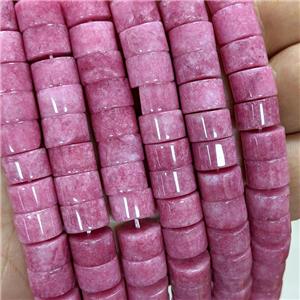 Sponge Jade Heishi Beads Pink Dye, approx 10mm