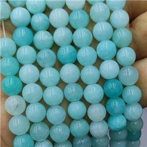 Sponge Jade Beads Dye Smooth Round, approx 8mm dia