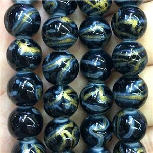 round Lampwrok Glass Beads, approx 8mm dia