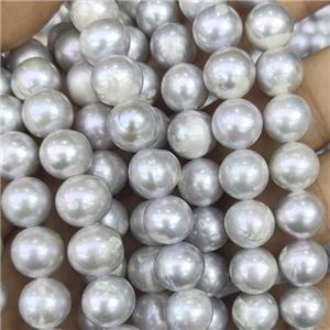 Natural Freshwater Pearl Beads, approx 10-11mm, 35cm length