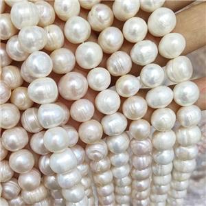 White Pearl Beads Round AB-Grade, approx 11-12mm