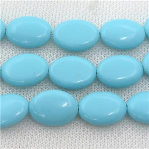 blue Synthetic Turquoiuse beads, oval, approx 12x16mm