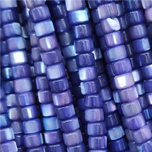 purple Shell rondelle beads, approx 2x4mm