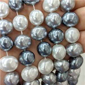 Pearlized Shell Potato Beads Mixed Color, approx 13-16mm