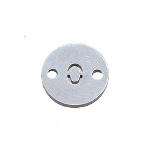 Raw Stainless Steel Circle Number0 Connector, approx 10mm dia