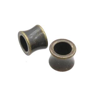 Stainless Steel Bamboo Beads Large Hole Antique Bronze, approx 10mm, 6mm hole