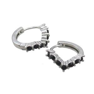 Raw Stainless Steel Hoop Earrings Pave Rhinestone, approx 14mm dia