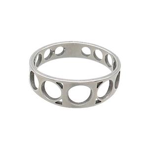 Raw Stainless Steel Rings, approx 6mm, 18mm dia