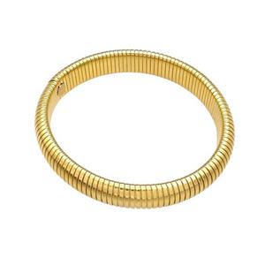 Stainless Steel Bracelets Gold Plated, approx 12mm