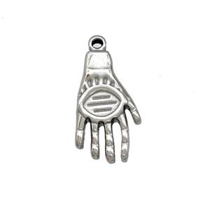 Raw Stainless Steel Hands Charms Pendant, approx 11-18mm