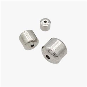 Raw Stainless Steel Column Beads Tube, approx 6mm