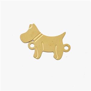 Stainless Steel Dog Charms Connector Gold Plated, approx 11-14mm