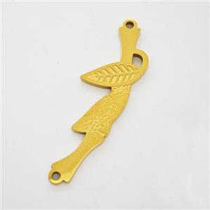 Stainless Steel Bamboo Pendant 2loops Gold Plated, approx 8-28mm