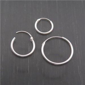 Sterling Silver Latchback Earring, approx 12mm