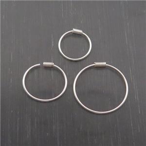 Sterling Silver Hoop Earring, approx 10mm