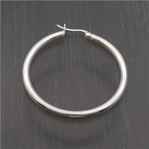 Sterling Silver Latchback Earring, approx 40mm