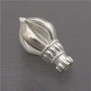 Sterling Silver Charms Tibetan Dorje Vajra, approx 8-14.5mm