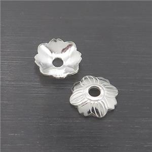 Sterling Silver Beadcaps, approx 8.5mm