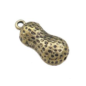 Tibetan Style Zinc Peanut Charms Pendant Antique Bronze, approx 13-25mm