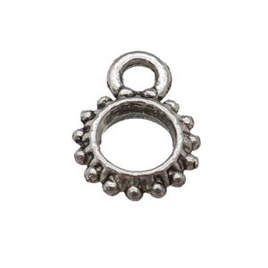 Tibetan Style Zinc Bail Antique Silver, approx 8mm