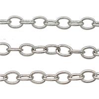 Copper Rolo Chain Platinum Plated, approx 4x5mm, 0.7mm thickness