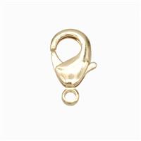 Copper Lobster Clasp Lt.Gold Plated, approx 12mm