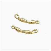 Copper Stick Connector Gold Plated, approx 15mm