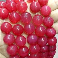 Natural Agate Beads Red Dye Smooth Round, approx 18mm dia, 20pcs per st