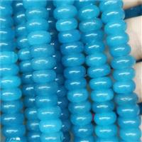 blue Jade rondelle beads, approx 6x10mm