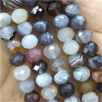Botswana Agate Beads Faceted Rondelle, approx 4x6mm