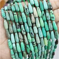 Natural Green Grass Agate Beads Faceted Teardrop, approx 6x16mm, 25pcs per st
