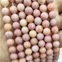 Peach Calcite Beads Smooth Round, approx 8mm dia